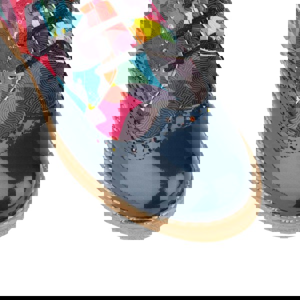 Embassy London The Artist - Navy & Pink & Infinity - Women's leather lace-up shoe with brogue detailing