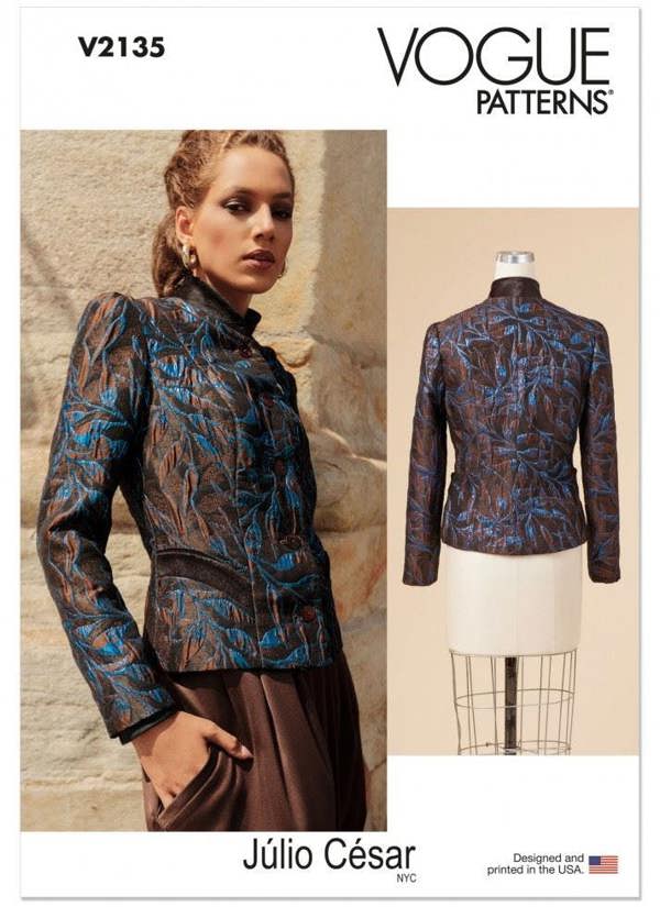 Vogue Sewing Pattern 2135, Jackets for Women, H5 (6-8-10-12-14) - Intermediate