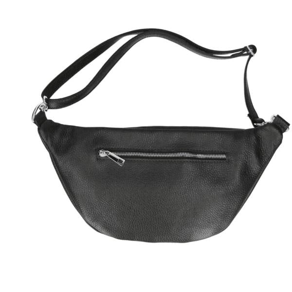 Large Leather BumBag / Sling Bag (Exposed Zips)