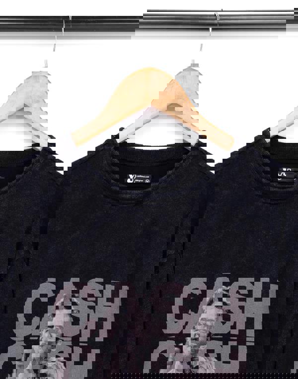 Johnny Cash Mens Black Character Short Sleeved T-Shirt