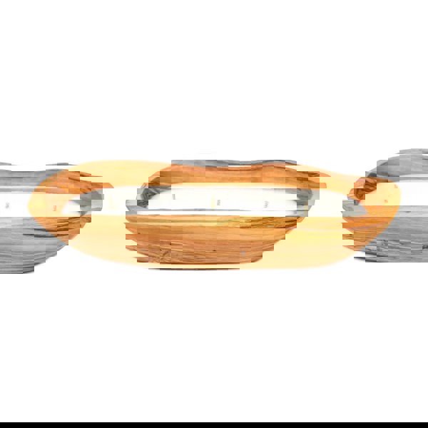 Verano Ceramics Olive Wood 25cm Boat Candle Soy Wax