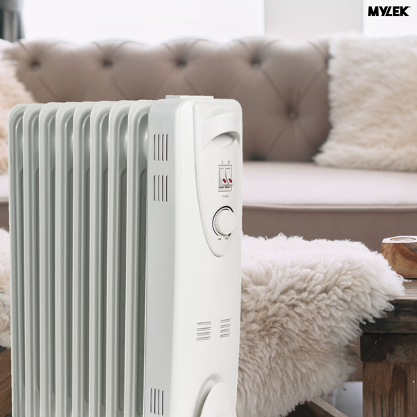 Mylek Oil Filled Electric Portable Space Heater Radiator with Thermostat 2000w
