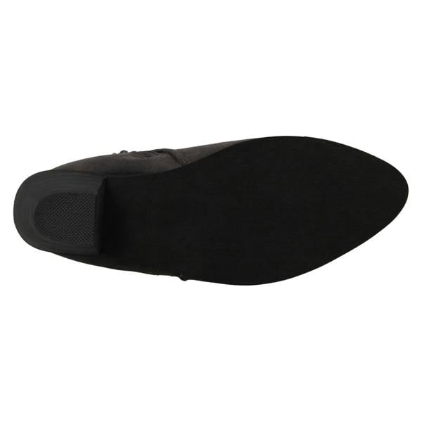 Spot On Ladies Spot On Cowboy Style Ankle Boots with Zip Detail