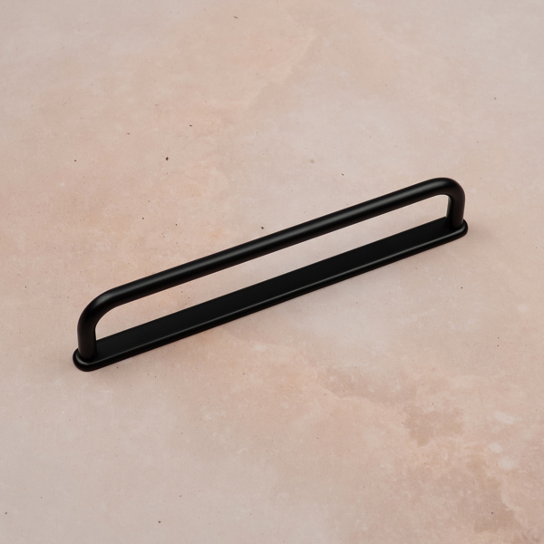 Handle & Home Matt Black Loop Cabinet Handles with Backplate