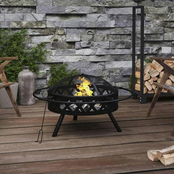 Berkfield Fire Pit with Poker 70 cm XXL Steel