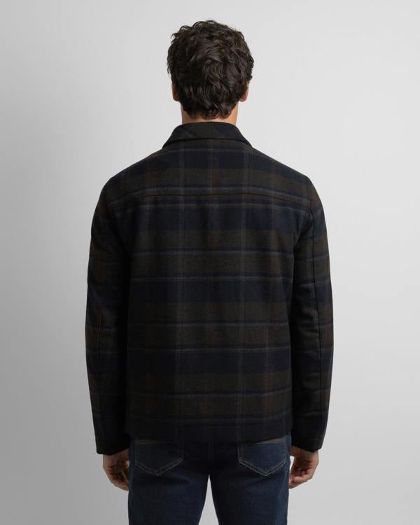 Steel & Jelly Malham - Check Wool Blend Harrington Jacket