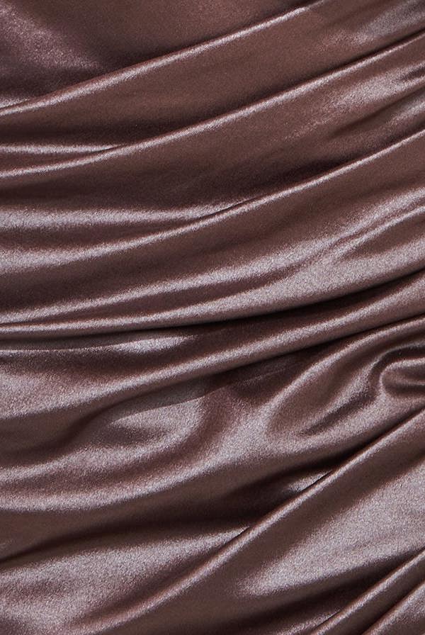 Bandeau Faux Leather Midi - Brown DR3727