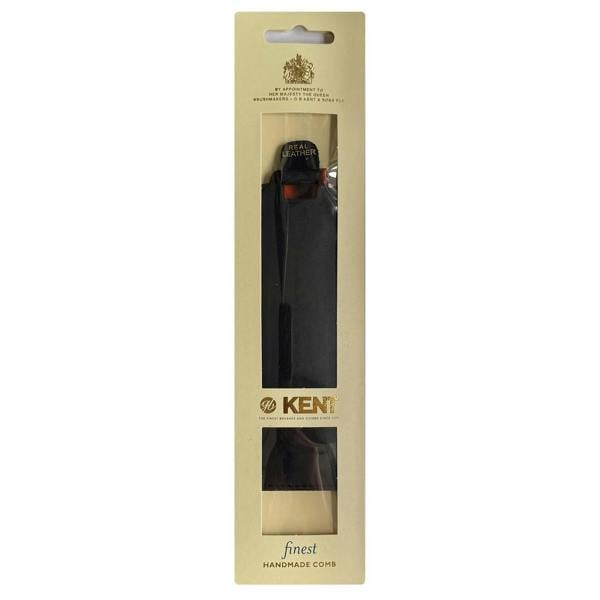 Kent Comb (NU 22) Handmade 112mm Pocket Comb with Leather Case