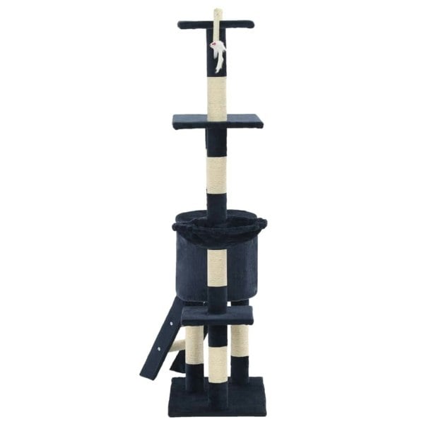 Berkfield Cat Tree with Sisal Scratching Posts 138 cm Dark Blue