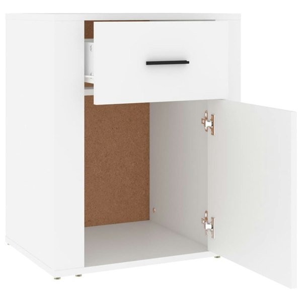Berkfield Bedside Cabinet White 50x36x60 cm Engineered Wood