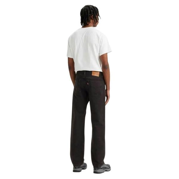 Levis Mens 555 Cotton Denim Relaxed Fit Jeans - Black - 
