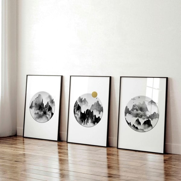 Office desk decor | set of 3 wall art prints