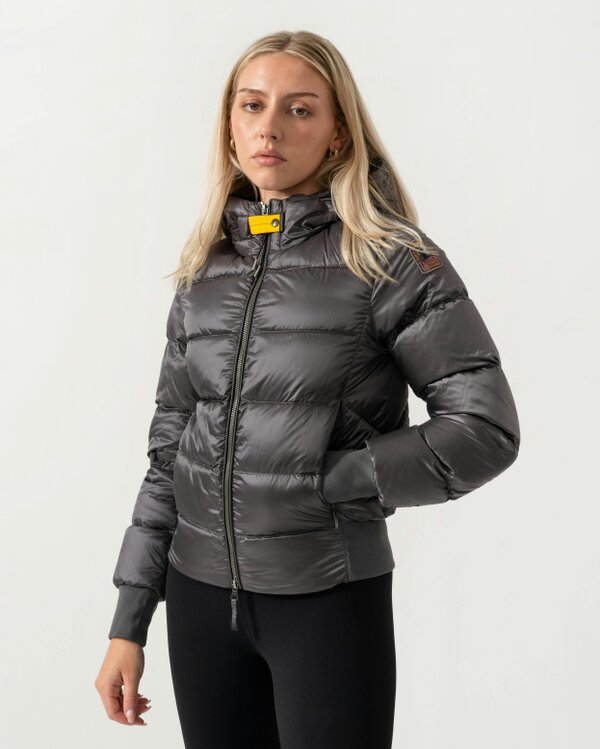 Parajumpers Mariah Womens Hooded Down Bomber Jacket - Graphite Orchid 124