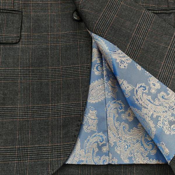 Men's Grey Prince Of Wales Check 3-Piece Suit