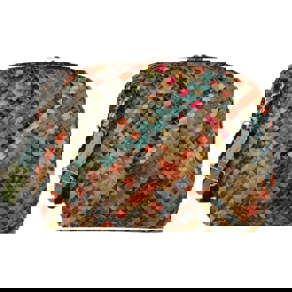 Stylex Accessories Multi-Colour Plait Patchwork Italian Leather Crossbody Bag