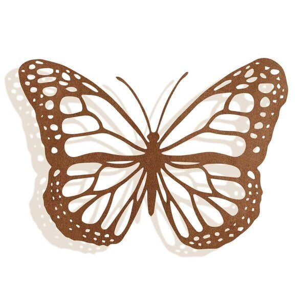 EDH Door Hardware Black Rusted Butterfly Silhouette Wall Art – 24 x 38 CM | Rustic Metal Butterfly Décor for Indoor & Outdoor