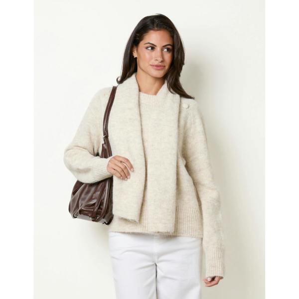 Blue Vanilla Knitted Scarf Jumper