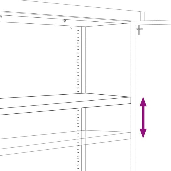Berkfield File Cabinet White 90x40x240 cm Steel