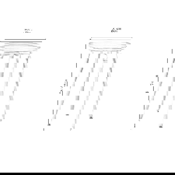 Life Interiors Halo Round Dining Table Single