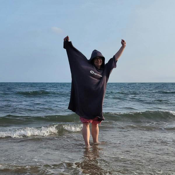 Drywrap Hooded Towel Robe – Beach Changing Poncho - Optimum