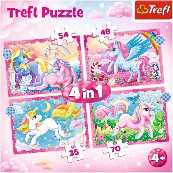 Trefl Unicorns & Magic Puzzle Kids - 4in1