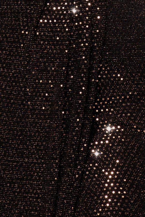 Glitter Lurex Long Sleeve Wrap Maxi Dress - Rose Gold DR4917