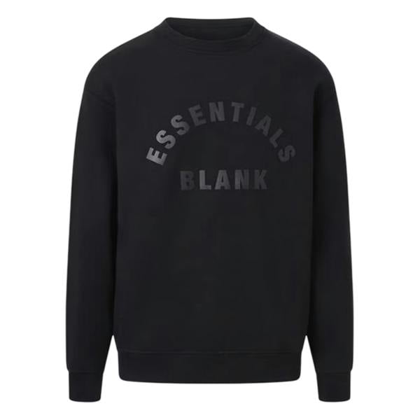 Blank Essentials Unisex Adult Arched Logo Sweatshirt - Black - 