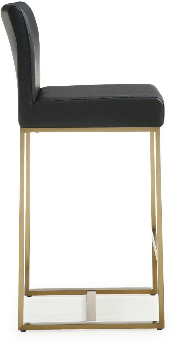 Furniture Edit Denmark Black Gold Steel Counter Stool Set of 2