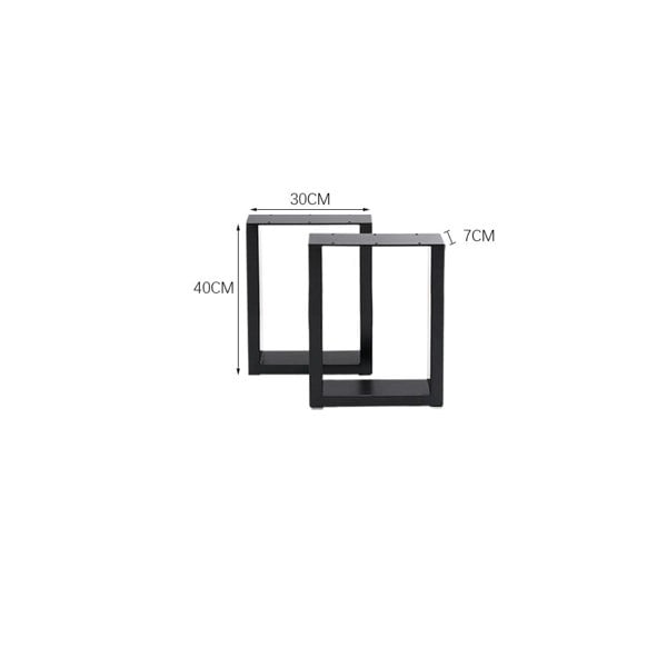 Set of 2 Industrial Heavy Duty Rectangular Metal Table LegsLiving and Home