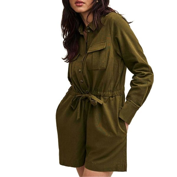 Nobody's Child Women's Miranda Utility Pocket Playsuit - Green