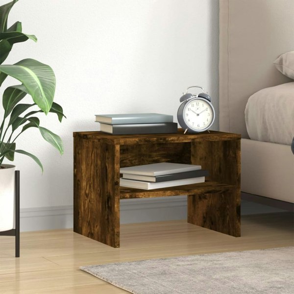 Berkfield Bedside Cabinet Smoked Oak 40x30x30 cm Engineered Wood
