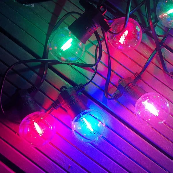 Lighting Legends 26M / 85FT Super Festoon Multi-Colour Festive Outdoor Connectable LED String Lights