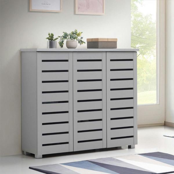 Timber Art Design 5 Tier Shoe Storage Cabinet 3 Door Cupboard Stand Rack Unit