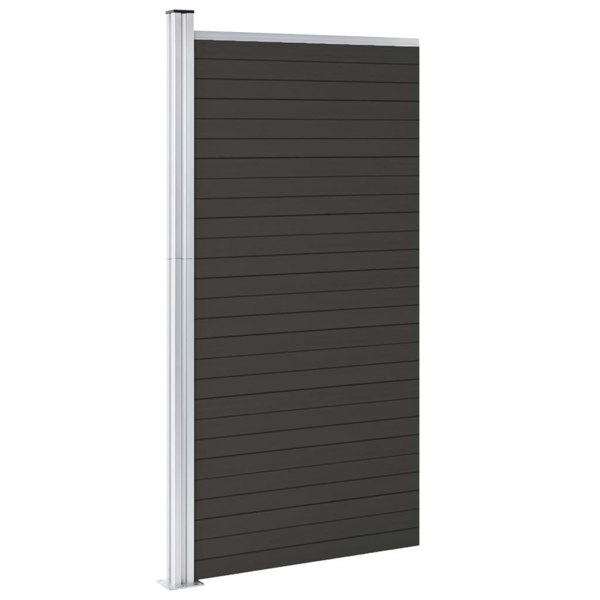 Berkfield Fence Panel WPC 95x186 cm Black