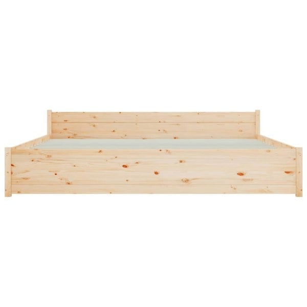 Berkfield Bed Frame Solid Wood 180x200 cm Super King Size