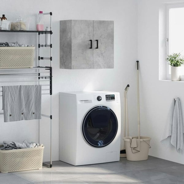 Berkfield Wall Cabinet Concrete Grey 60x31x60 cm Engineered Wood
