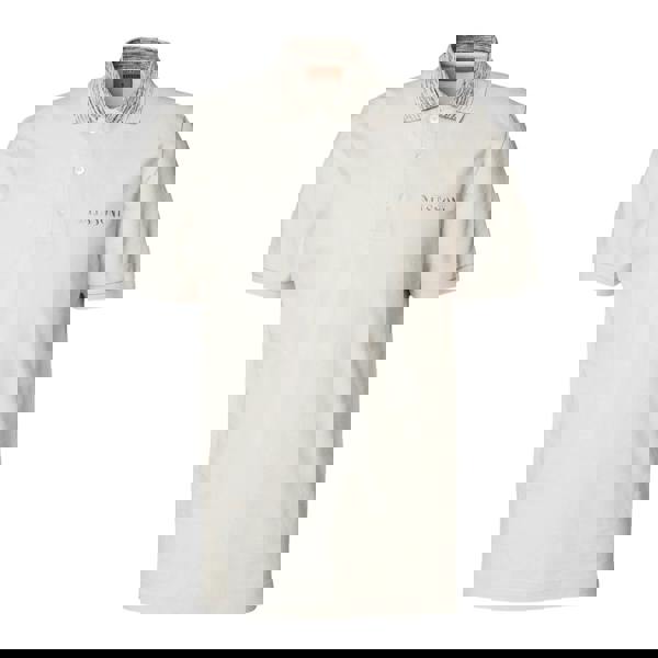 Missoni Short Sleeve Polo Off White With Orange Tones Space Dyed XL