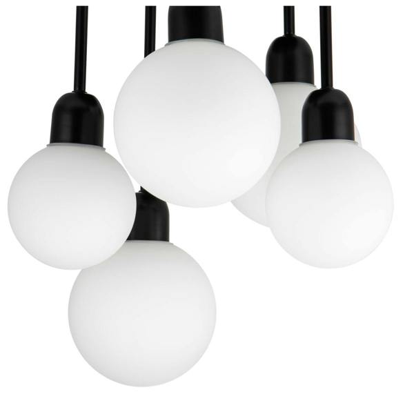 COSYLYTE Broome Bathroom 5 Light Opal Glass Ceiling Light