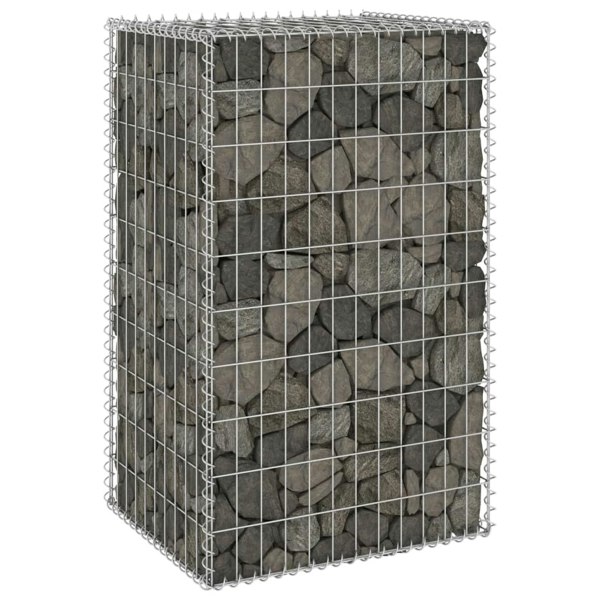 Berkfield Gabion Wall with Covers Galvanised Steel 60x50x100 cm
