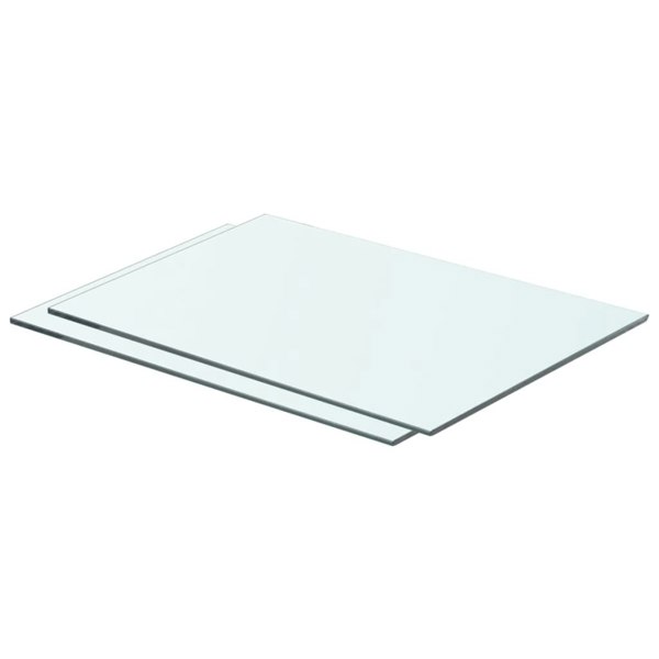 Berkfield Shelves 2 pcs Panel Glass Clear 50x30 cm
