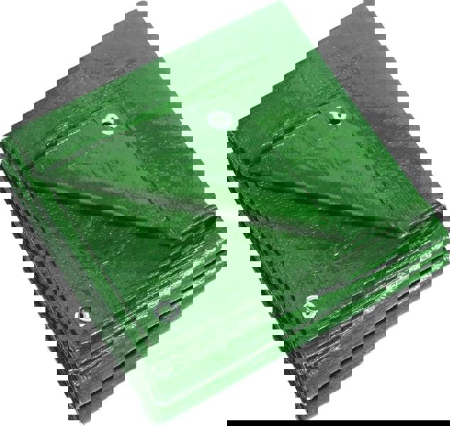 KAV Universal Premium Cover Tarpaulin Waterproof Heavy Duty Tarp with Eyelets Ground Sheet in Green for Garden Furniture, Pool, Car, Truck (10M x 12M)