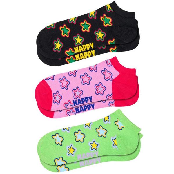 Happy Socks 3-Pack Stars Low Socks