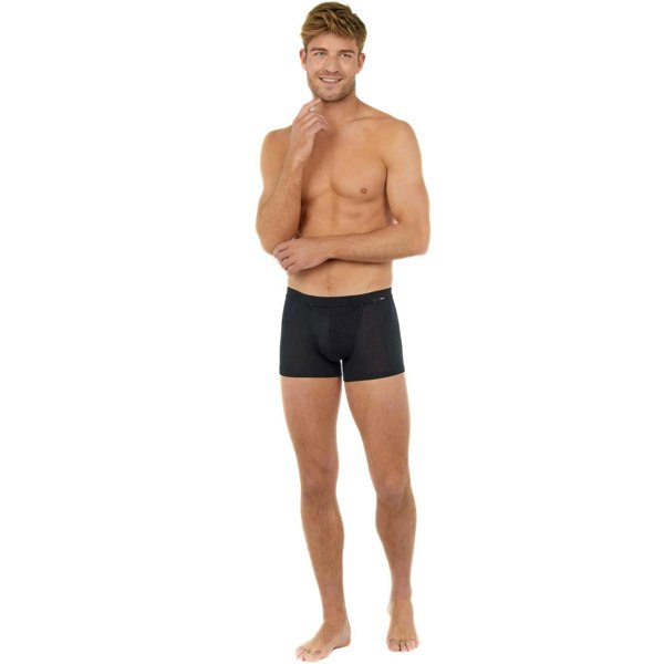 Hom Tencel Soft Comfort Boxer Trunk, Black