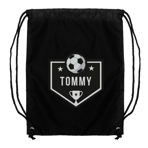 Personalised Memento Company Personalised Football Black Kit Bag