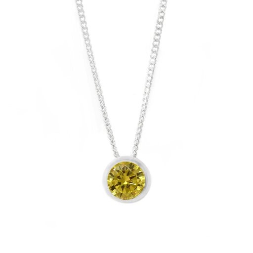 Say It With January Children's Birthstone Necklace - Sterling Silver - November