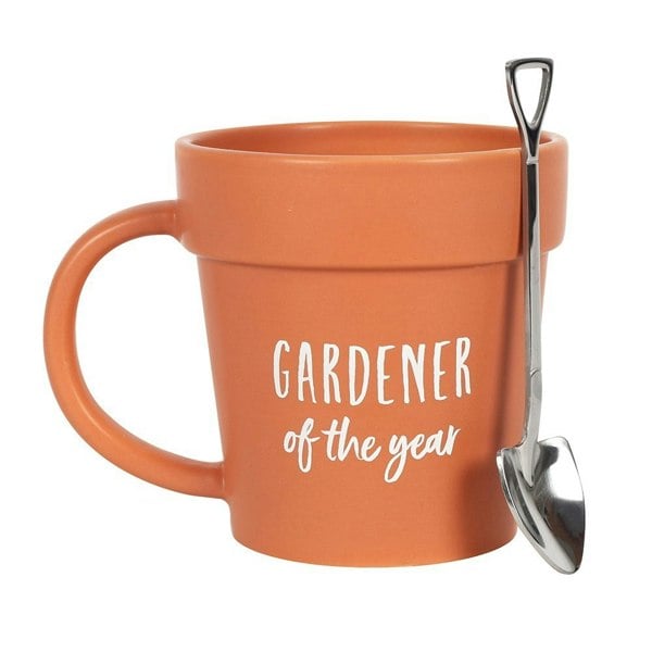 Something Different Gardener Of The Year Plant Pot Mug - Orange