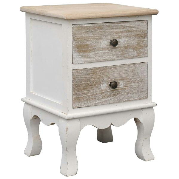 Berkfield Bedside Cabinet 35x30x50 cm Paulownia Wood
