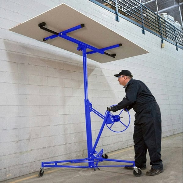 16FT Drywall Lifter Panel Hoist Rolling Caster Construction With Lockable Wheels Cranes Living and Home