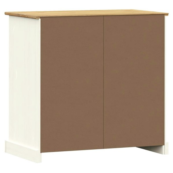 Berkfield Sideboard with Drawers VIGO 78x40x75 cm White Solid Wood Pine