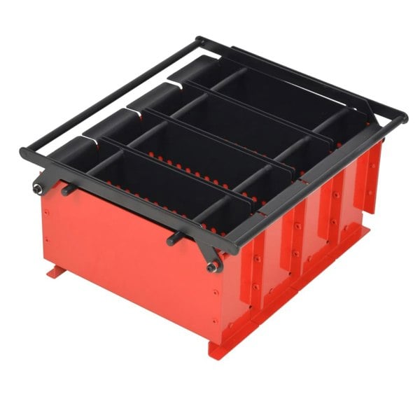 Berkfield Paper Log Briquette Maker Steel 38x31x18 cm Black and Red